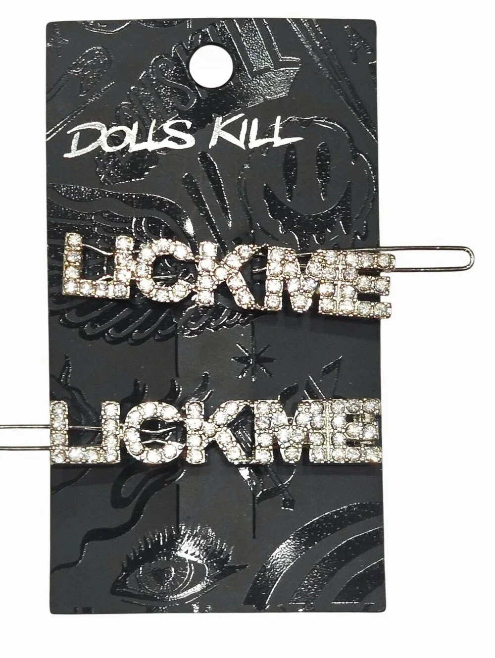 Dolls Kill LICKME Crystal Hair Pin Set